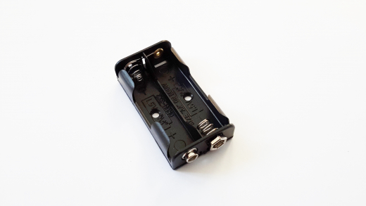 Batteriehalter für 2x AA, Druckknopf