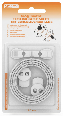 Schnürsenkel mit Schnellverschluss, 1200 mm, weiss