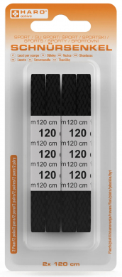 Sport-Schnürsenkel, flach, 1200 mm, schwarz