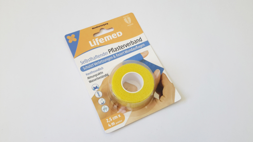 Pflasterverband, 2.5 cm x 4 m, gelb
