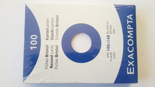 Karteikarten A6, 100 Stück weiss blank