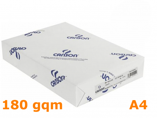 Zeichenpapier, 180 gqm, DIN A4, 25 Blatt