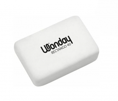 Kunststoff-Radierer RECTANGO 40, weiss