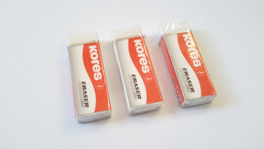 Radiergummi, 3er-Set, KORES KE20 gross