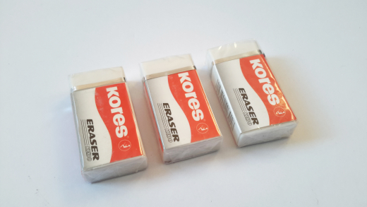 Radiergummi, 3er-Set, KORES KE30 klein