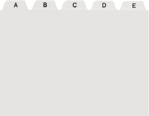 Karteiregister A-Z, 24-teilig, A6, weiss