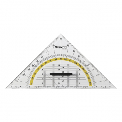 Geodreieck, Gross, mit Griff, 220 mm