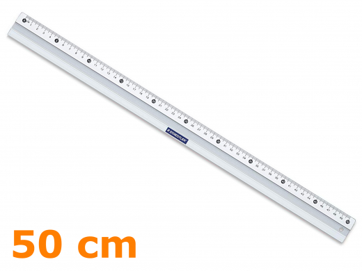 Metall-Lineal, aus Aluminium, 500 mm