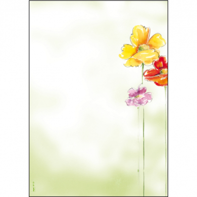 Design-Papier, A4, 90 g, Spring Flowers, 50x