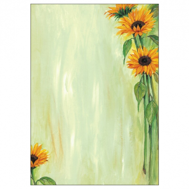 Design-Papier, A4, 90 g, Sunflower, 25x