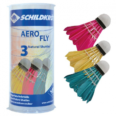 Natur-Federball Aerofly, rot/gelb/blau