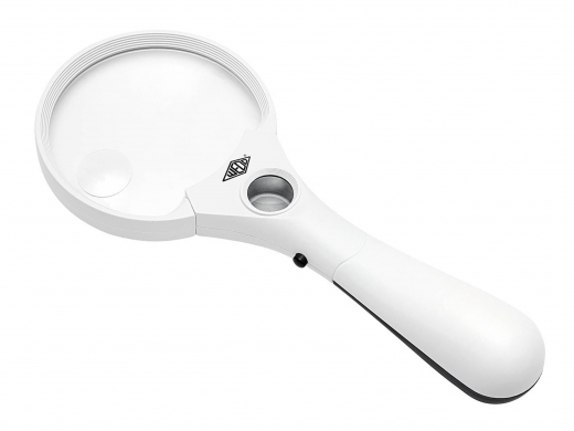 Lupe mit 2 Zusatzlinsen und LED-Licht