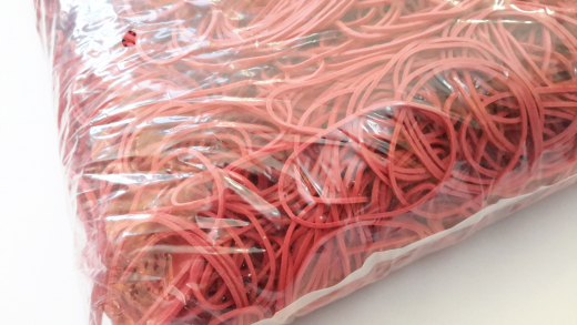 Gummiringe, 1 kg, 40 x 1 mm, rot