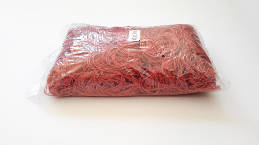Gummiringe, 1 kg, 40 x 1 mm, rot