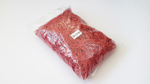 Gummiringe, 1 kg, 60 x 1 mm, rot