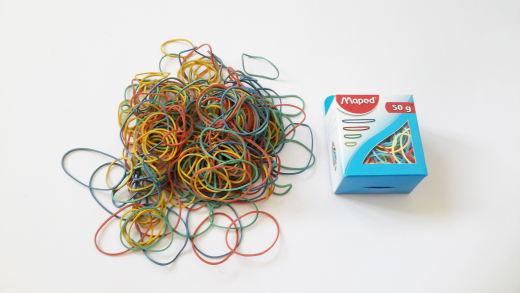 Gummiringe, 50 g, 4 Grössen/Farben
