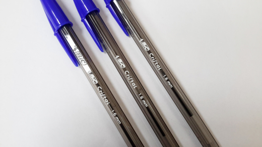 Kugelschreiber, 3er, BIC Cristal blau