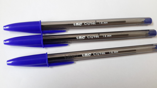 Kugelschreiber, 3er, BIC Cristal blau
