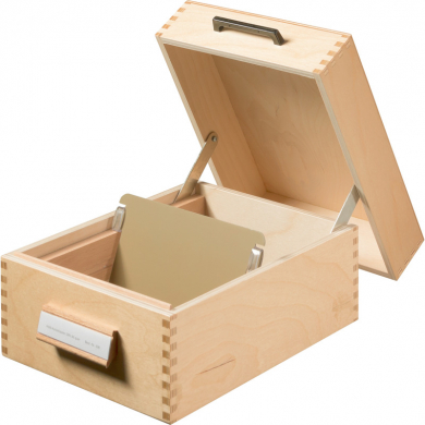 Karteikasten aus Holz für 900 Karten A6