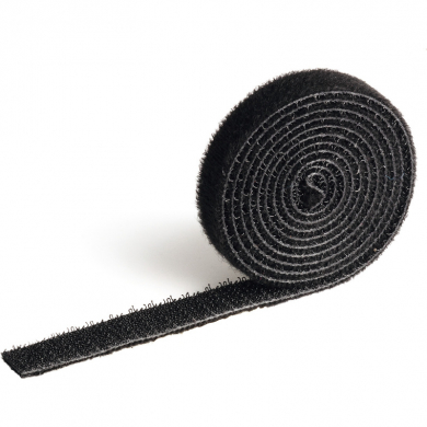 Klett-Kabelbinder, 10 mm x 1 m, schwarz