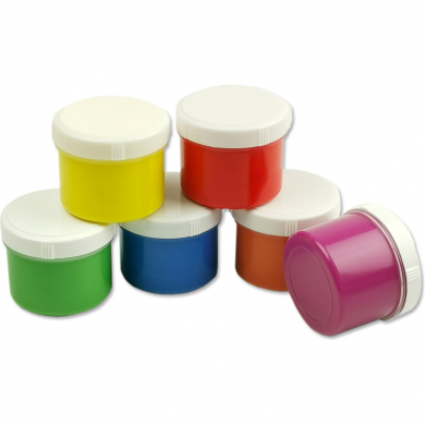 Fingerfarben, bunt, 6 x 60 ml Set