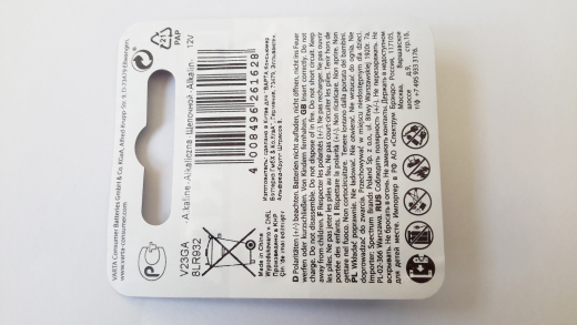 Batterie Alkaline V23GA/23A, 12V, VARTA