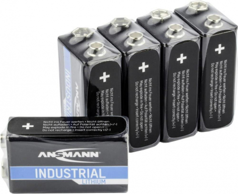 Batterie Lithium 9V 5 Stück, Ansmann