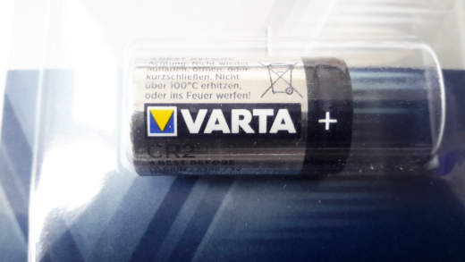Batterie Lithium CR2, Varta, 10 Jahre!