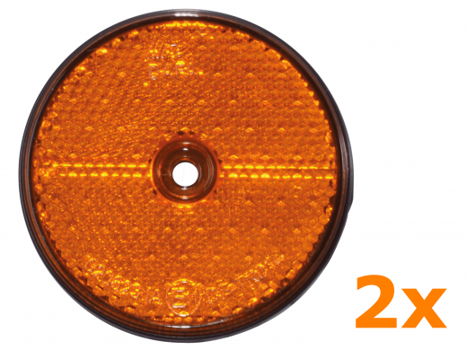 Reflektor für Anhänger, 2er-Set, orange