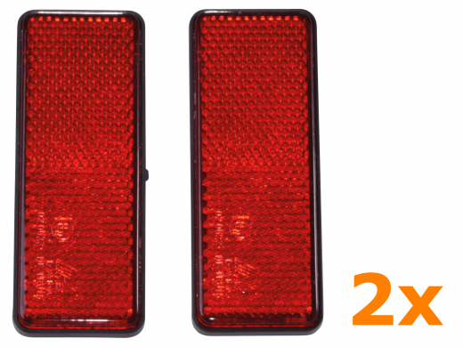 Reflektor für Anhänger, 2x, eckig rot