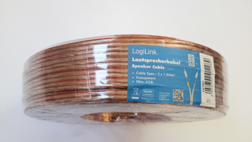 Lautsprecherkabel 50 m, 2x 1.5 mm2