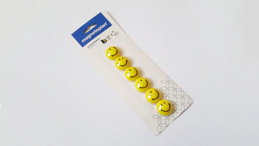 Magnete Smiley 6 Stück, 30 mm