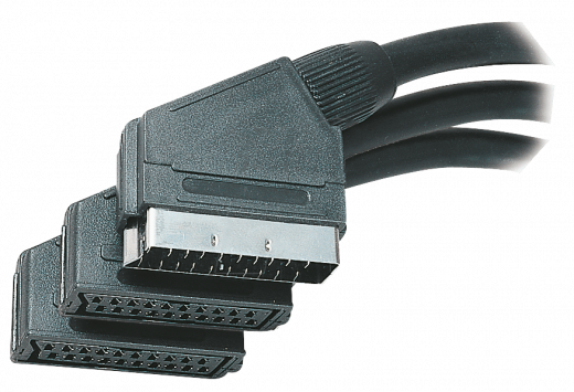 Scart Y-Kabel (21-pol), Länge 20 cm