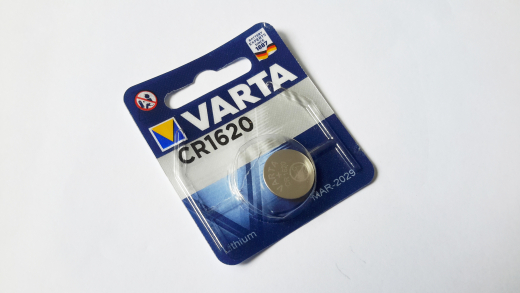Knopfzelle CR1620, Lithium, Varta