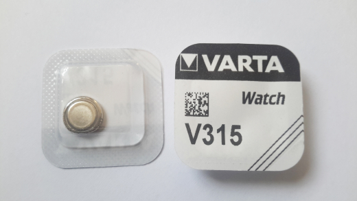 Knopfzelle V315/SR67, Silber-Oxid, Varta