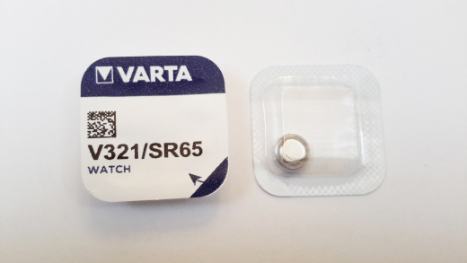 Knopfzelle V321/SR65, Silber-Oxid, Varta