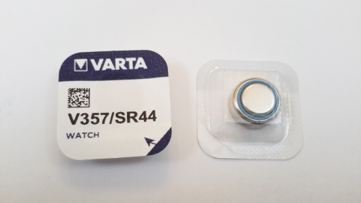 Knopfzelle V357/SR44, Silber-Oxid, Varta