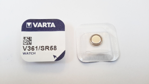 Knopfzelle V361/SR58, Silber-Oxid, Varta