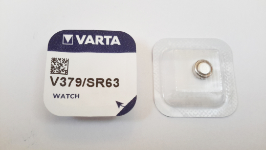 Knopfzelle V379/SR63, Silber-Oxid, Varta