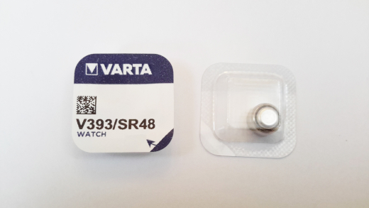 Knopfzelle V393,SR48, Silber-Oxid, Varta