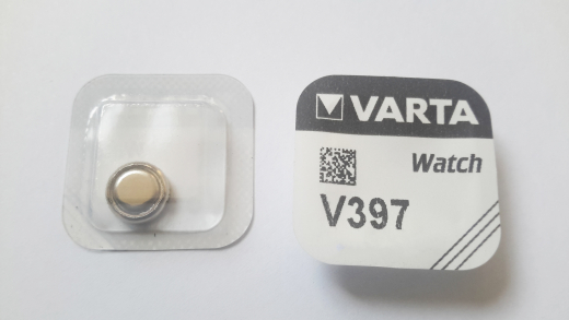 Knopfzelle V397/SR59, Silber-Oxid, Varta
