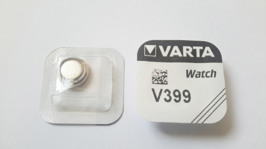 Knopfzelle V399/SR57, Silber-Oxid, Varta
