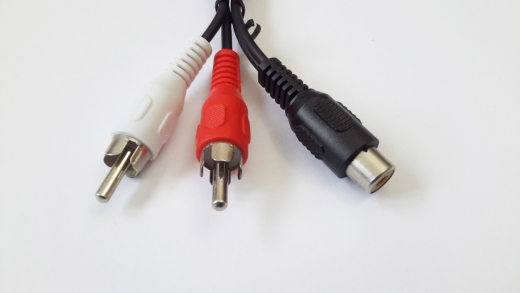 Audio Cinch Buchse auf 2x Stecker 20 cm