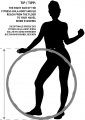 Fitness-Hoop, 900 mm, grau/rosa