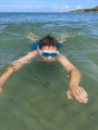 Junior Schwimmbrille Bali, blau