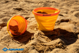Strand- und Spieleimer, faltbar, orange