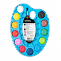 Wasserfarben auf Palette, 12 Farben