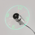 USB-Ventilator mit Uhrzeitanzeige silber