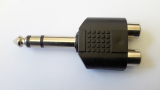 Adapter 6,3 mm Klinke Stereo -> 2x Cinch