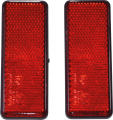 Reflektor für Anhänger, 2x, eckig rot